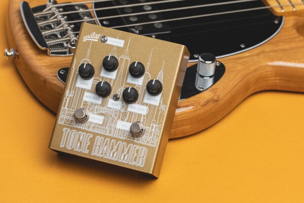 Aguilar Amplification Unveils Limited Edition NYC Gold Skyline Tone Hammer Preamp Pedal
